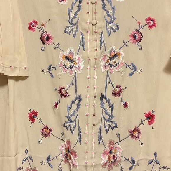 NWT Monsoon TOBY embroidered top in sustainable viscose ivory SIZE US XL - Picture 10 of 14